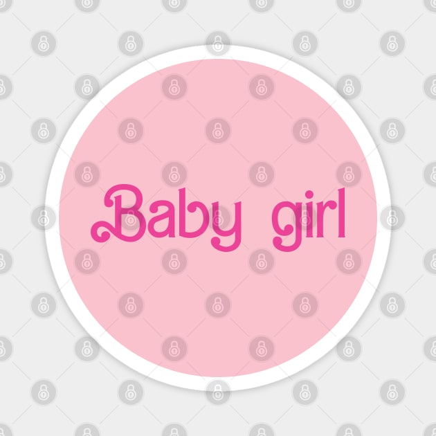 Baby Girl Magnet by Badgirlart